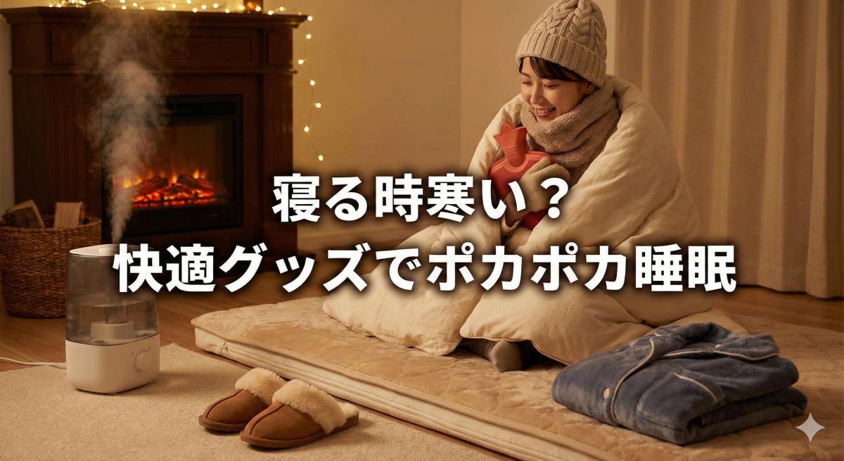 寝るときの寒さをイメージした画像